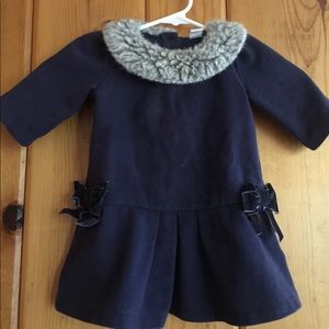 Janie & Jack Faux Fur Dress